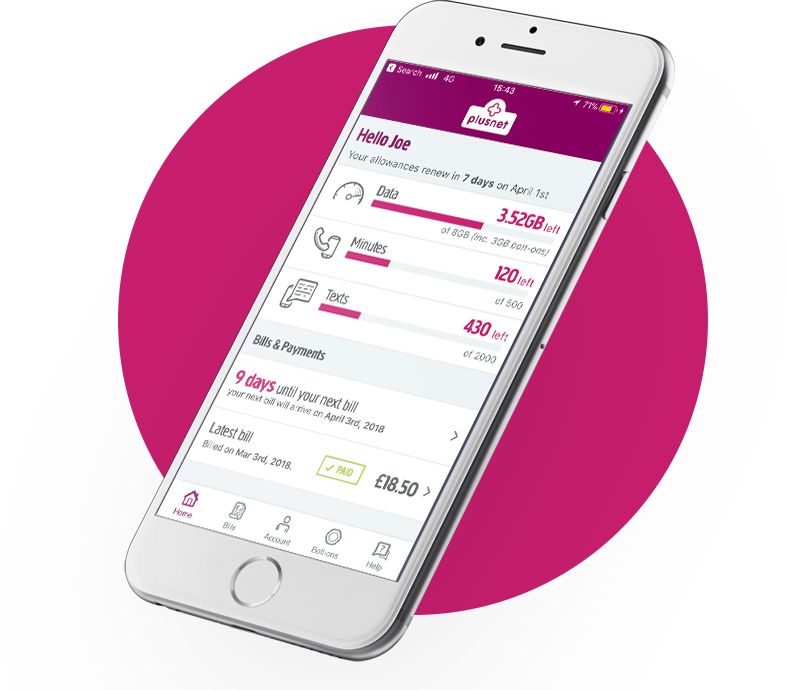 Plusnet Mobile UX Design